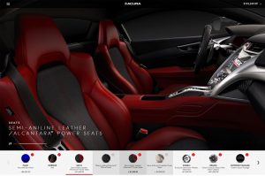 Acura NSX Touchscreen Configurator Dealership Experience by Horizon Display
